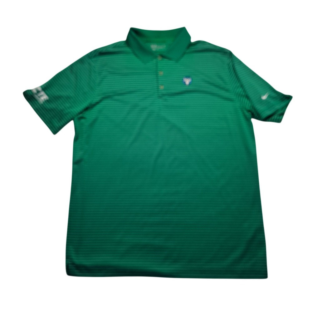 Nike Tour Performance Golf Polo Mens XL Green Striped Short Sleeve Shirt